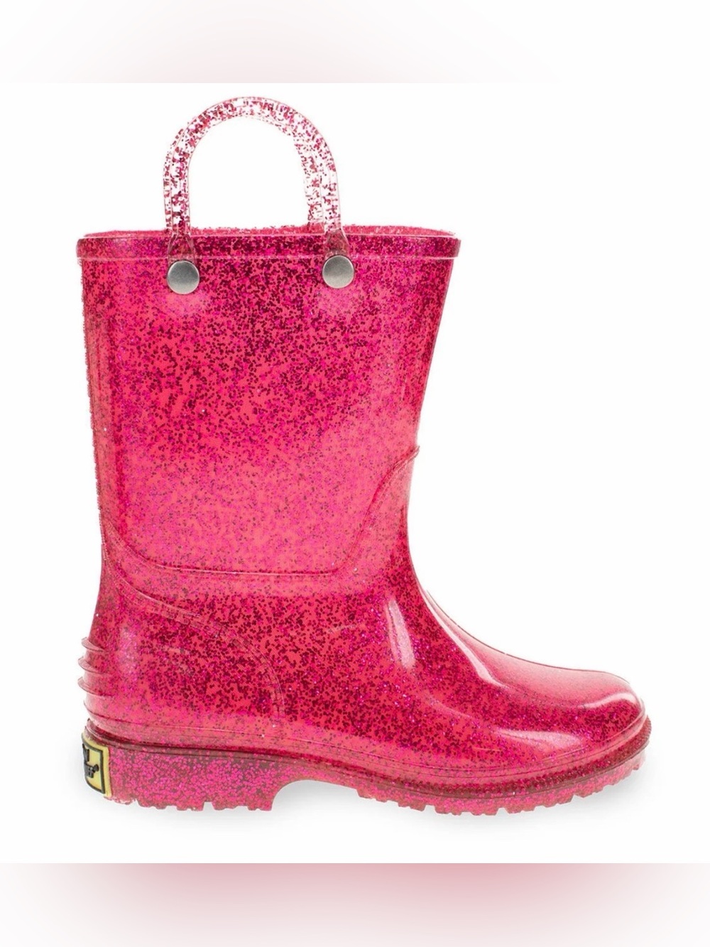 EUC Western Chief Kids Glitter Rain Boot in Hot Pink Sz 1